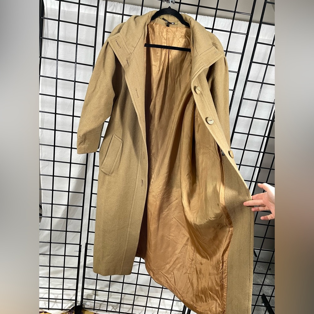 Vintage Berghaus custom made wool tan long coat - Picture 4 of 14